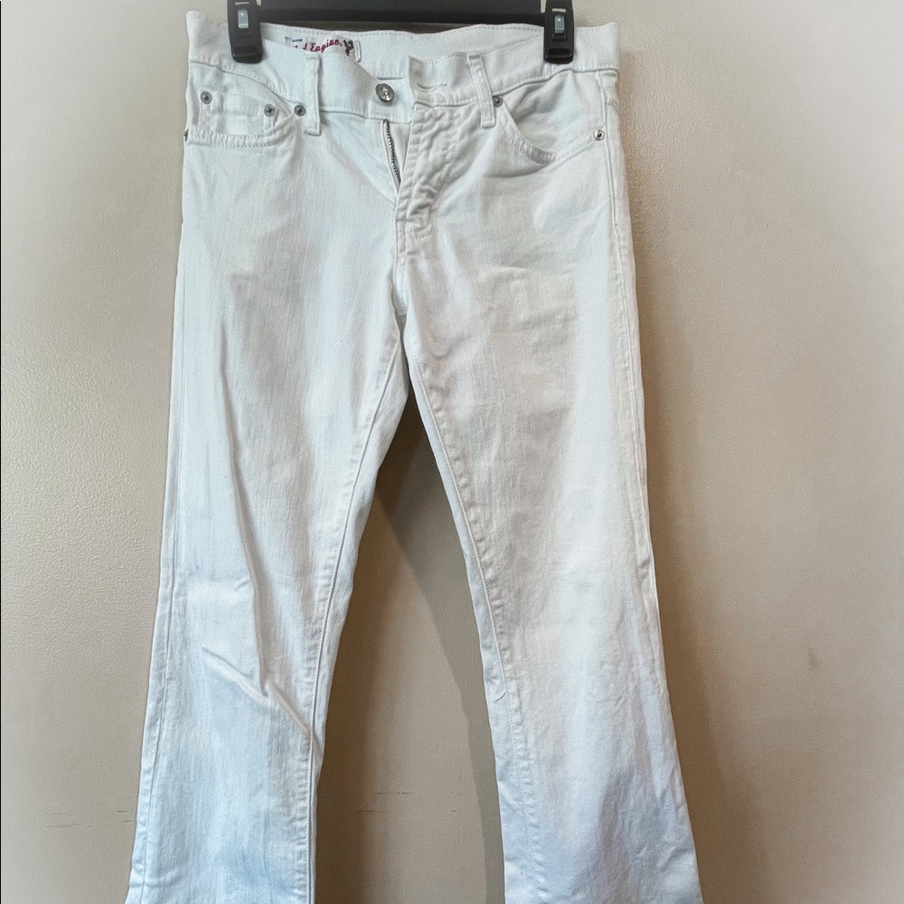 Red Engine Vintage Original White Denim Jeans, Size 26